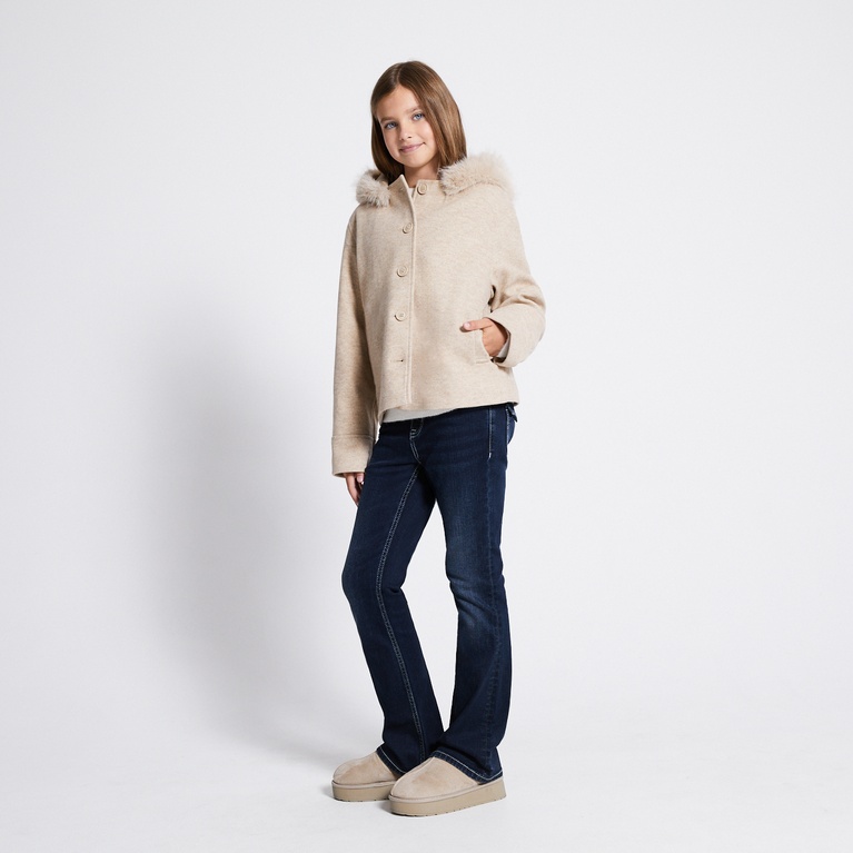 Faux fur collar jacket "Lovalie Star"